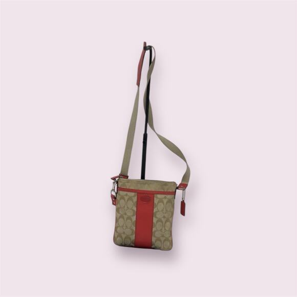 Vintage Coach Signature Crossbody Swingpack Bag - Picture 1 of 5